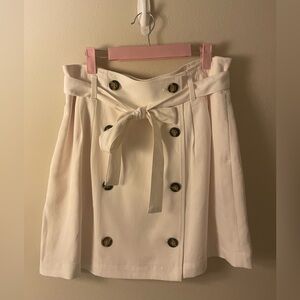 Banana Republic White Button Down Skirt